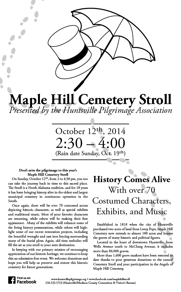 Ad Treatment for the Maple Hill Cemetary Walk